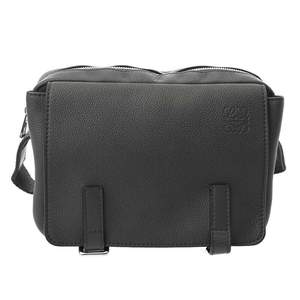 LOEWE Shoulder Bag Military Gray Leather